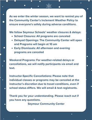 Weather Cancellation Policy